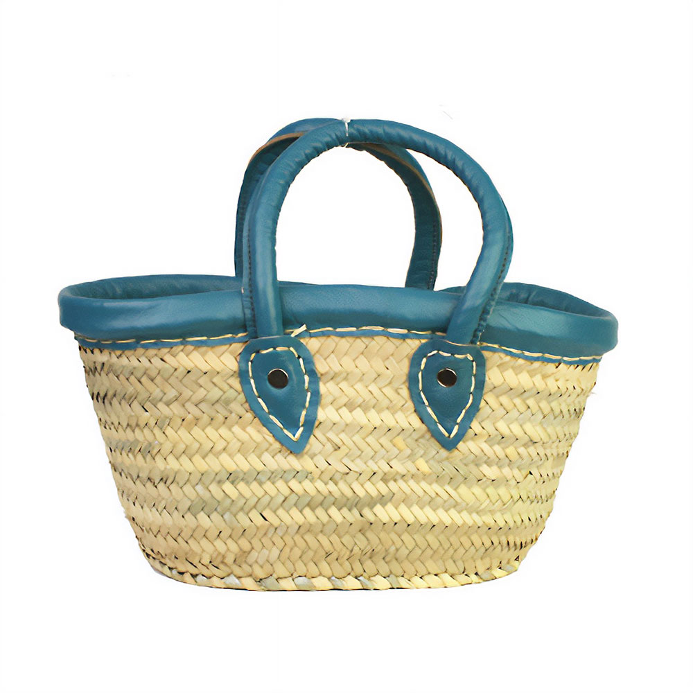 タザドームかご 革縁革手 SS F9あおぞら