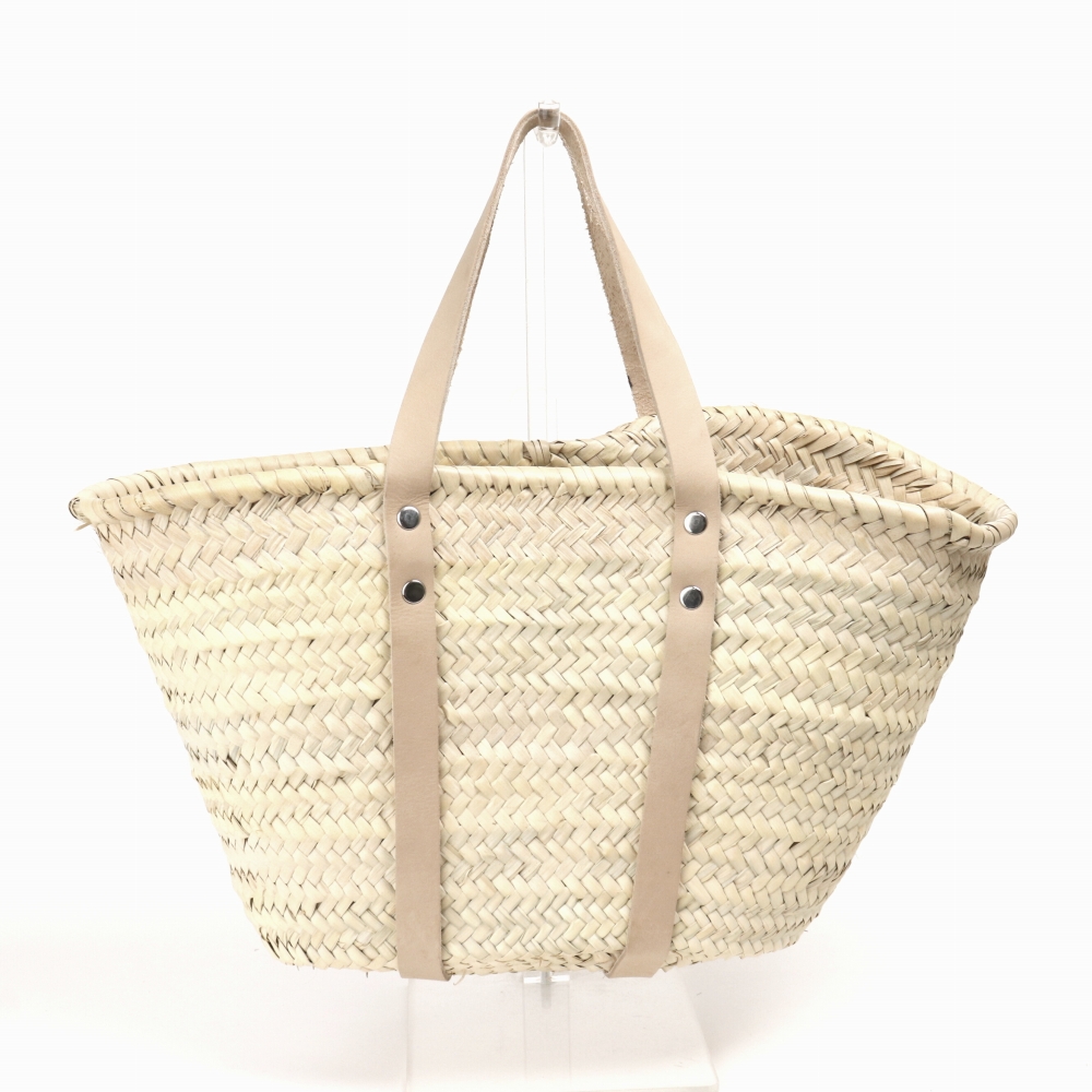 タザドームかごバッグ 平革ぐるりS ナチュラル