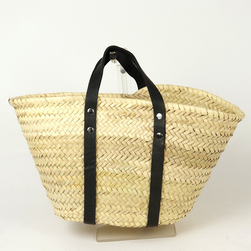 タザドームかごバッグ 平革ぐるりS 黒