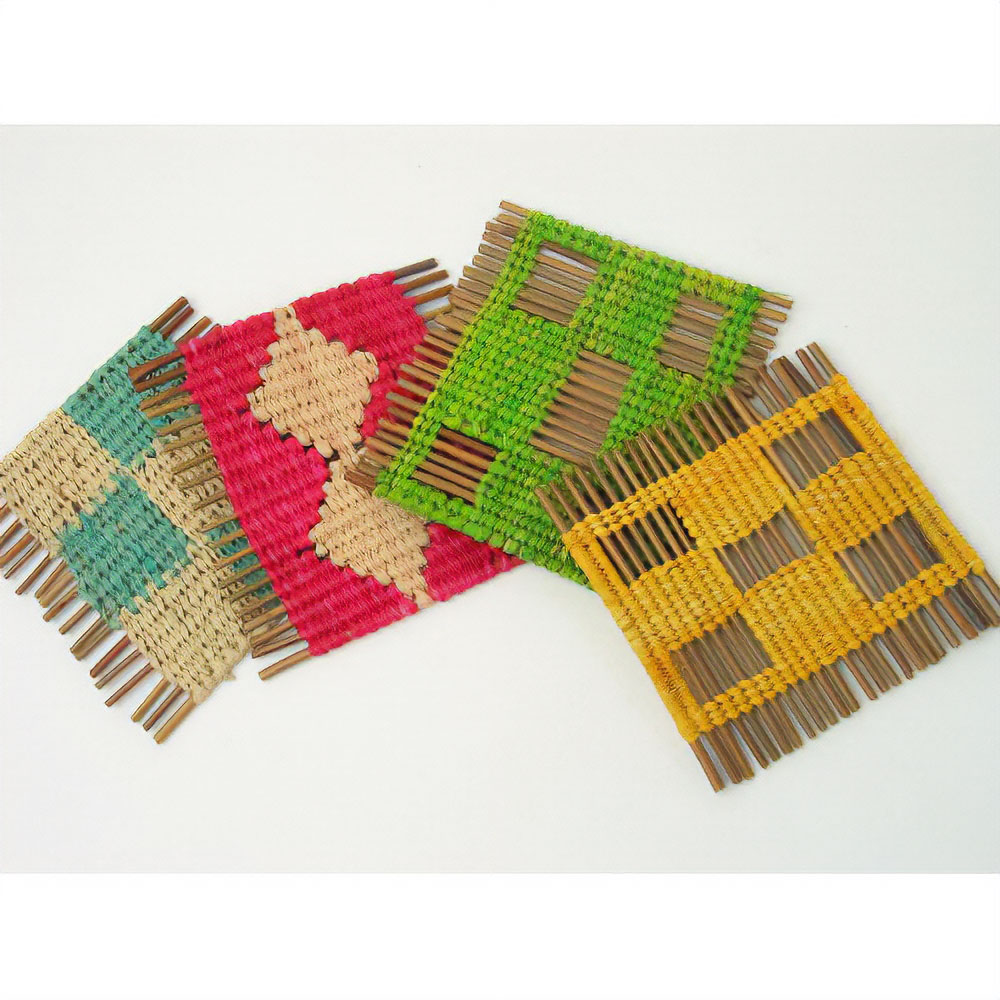 アパンガコースター6枚セット(アパンガ・ラフィア)