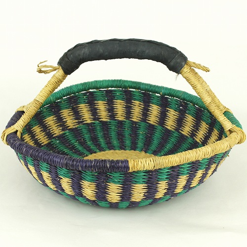 ボルガ平カゴハンドル付 緑