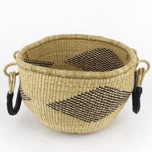 ボルガ伝統カゴ ダイヤ柄 ナチュラル