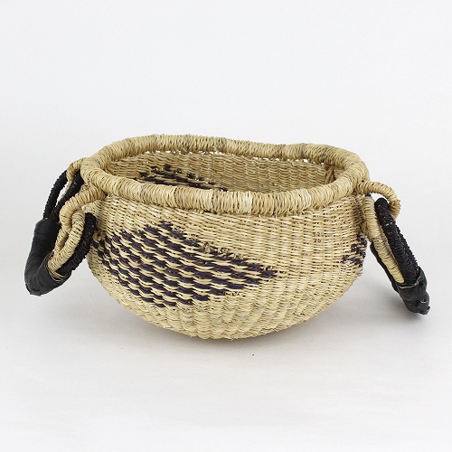 ボルガ伝統カゴ ダイヤ柄 小 ナチュラル