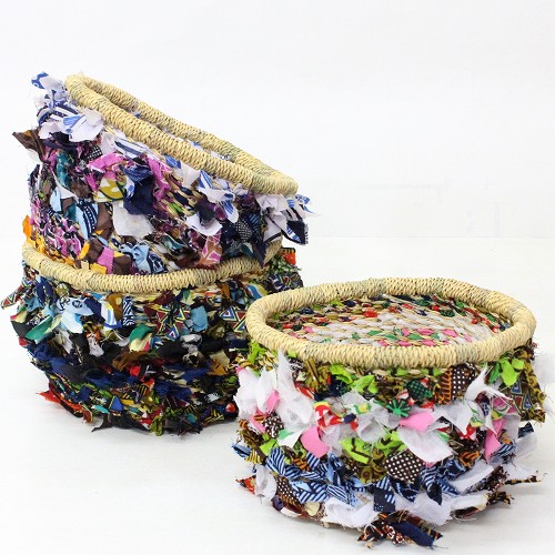 【SALE】ボルガバスケット リサイクル布フリミックス 筒型 @8500→4200