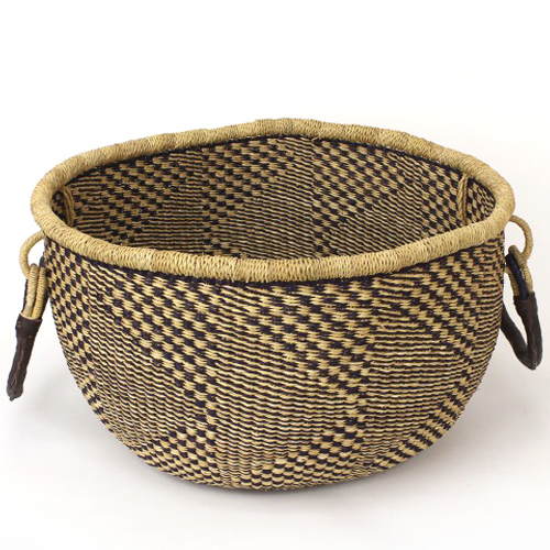 ボルガ伝統カゴ フラッグ 大 黒