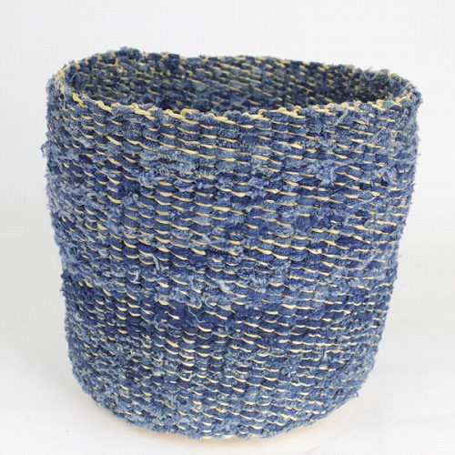 ボルガインテリアカゴ インディゴナチュラルミックス サックス