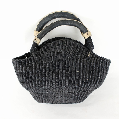 ボルガミニバスケット楕円底 貝フォルム 黒