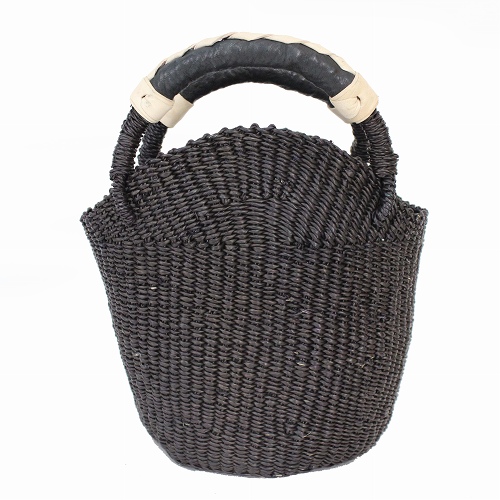 ボルガミニバスケット丸底 貝フォルム 黒