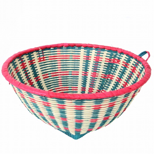 バンフォラバスケット 大 赤緑ミックスカラー