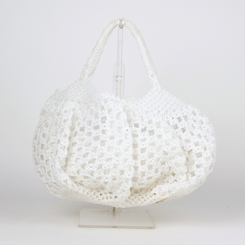 ナイロン立体バッグ 白