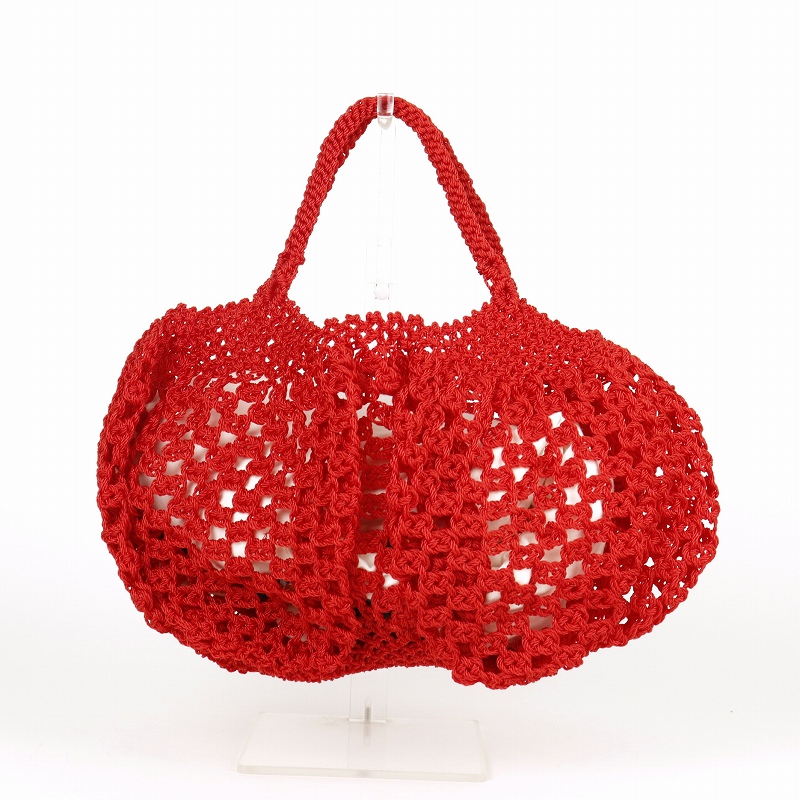 ナイロン立体バッグ 赤