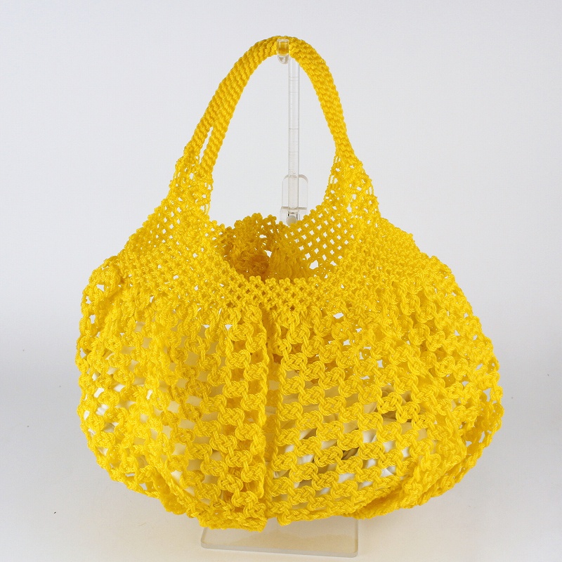 ナイロン立体バッグ 黄