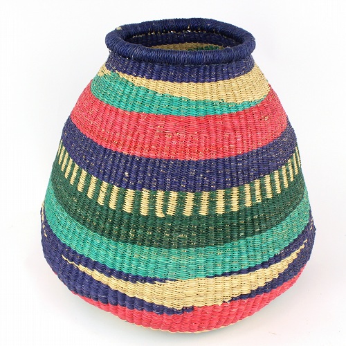 ボルガ細長つぼ型カゴ 濃紺系