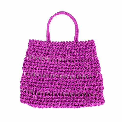 ナイロンバッグ 三段透かし フシア