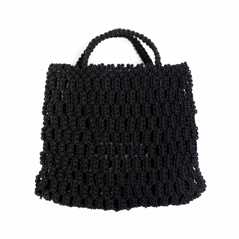 ナイロンバッグ ミニハンドル ロングショルダー 黒