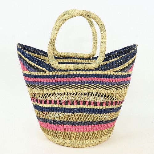 ボルガバスケット 丸底 ニケ 透かし ピンク