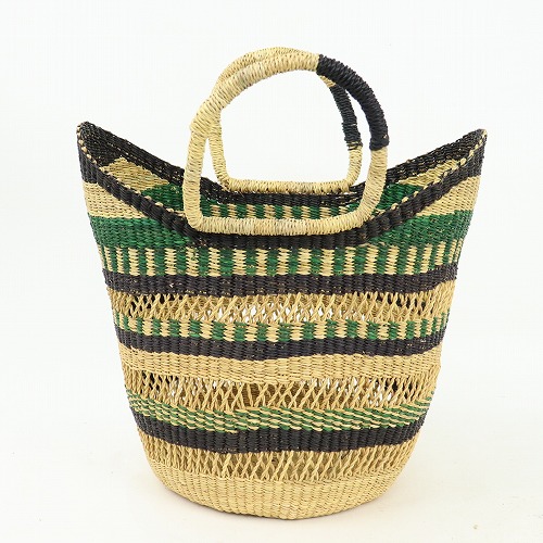 ボルガバスケット 丸底 ニケ 透かし 黒