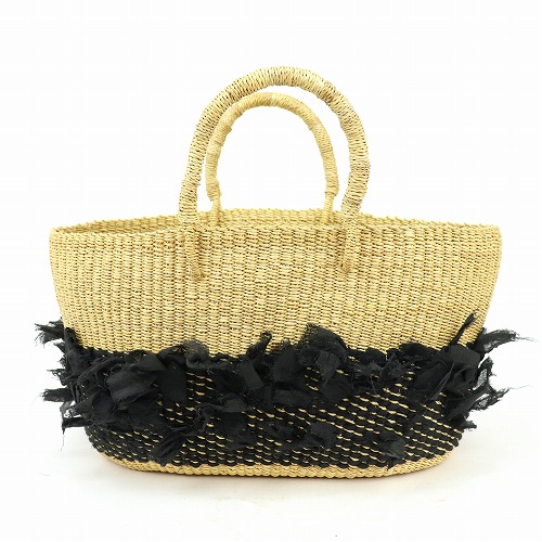 ボルガバスケット 楕円底 横長 下フリンジ