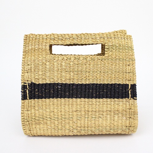 ボルガ三角型バスケット ナチュラル黒