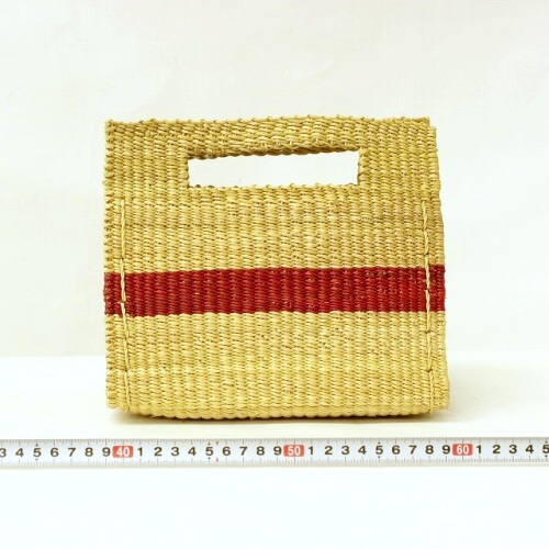 ボルガ三角型バスケット ナチュラル赤 20SS一点 @13000→10400円