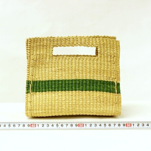 ボルガ三角型バスケット ナチュラル緑 20SS一点 @13000→10400円