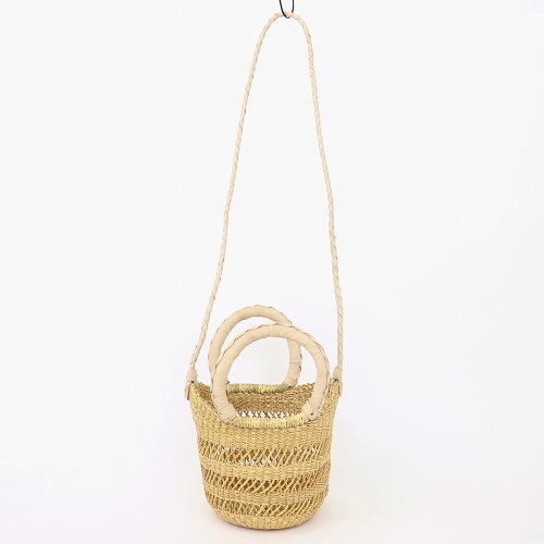 ボルガバスケット 丸底 ニケ 透かし ナチュラル