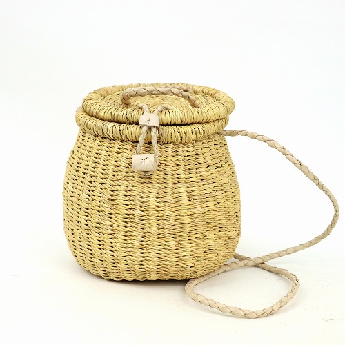 ボルガ壺ポシェット ナチュラル ナチュラル革