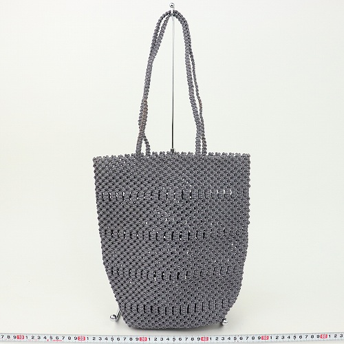 ナイロンバッグ 縦長口広がり グレー 21SS一点 @7500→6000