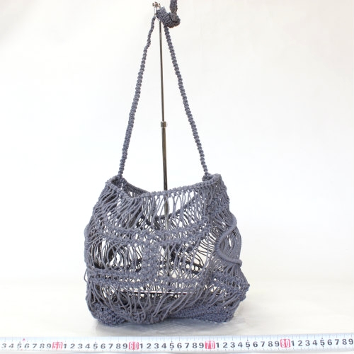 ナイロンバッグ 透かしX柄 1本ショルダー グレー 21SS一点 @7500→6000