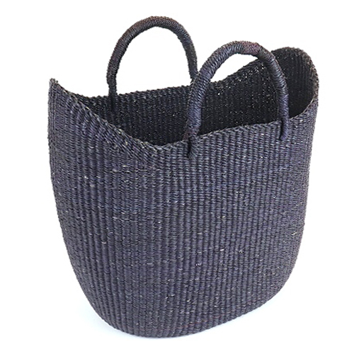 ボルガバスケット 楕円底 ニケシンプル 黒