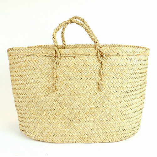 アガデスバスケット 楕円底 三つ編みハンドル