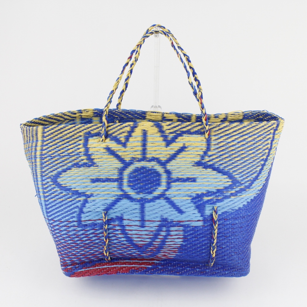 ブルキナゴザカゴ 四角底 大 青