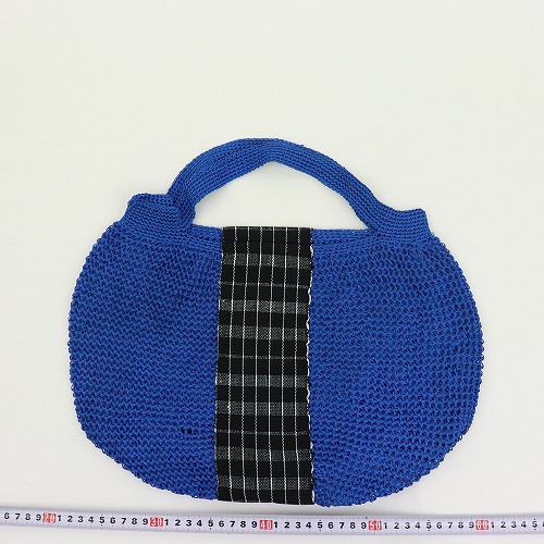 細糸カギ編みバッグ 伝統布装飾 21SS一点 @5300→4240