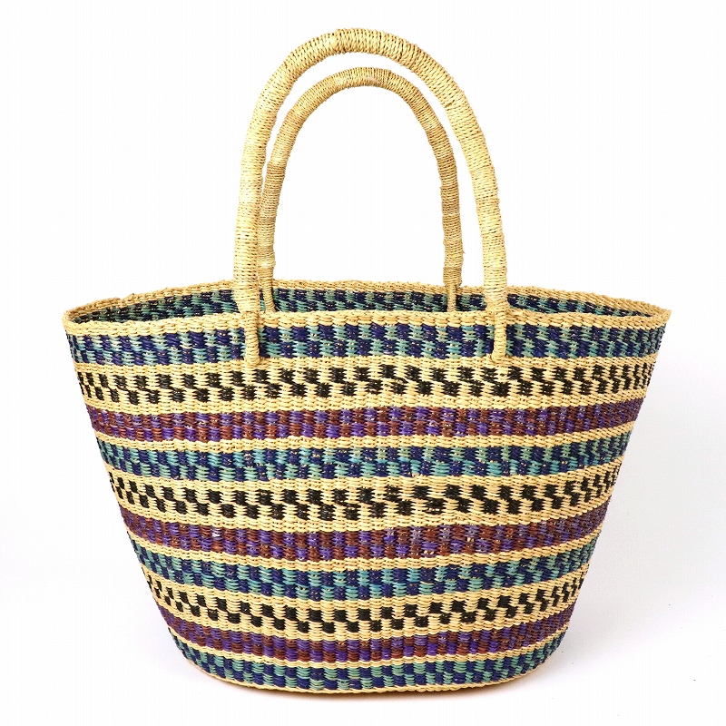 ニアリガバスケット 楕円 ドリスカラー 紫青ターコ