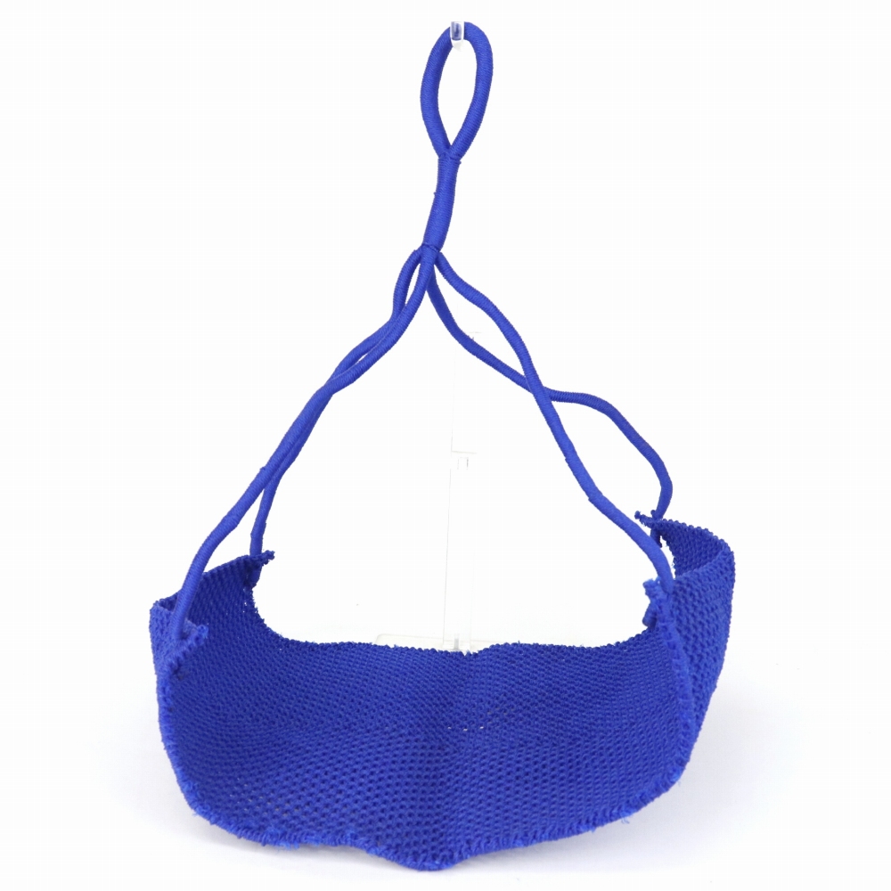 ナイロンマクラメ編み ハンギングプランター 青 23SS一点物 @9000→7200円