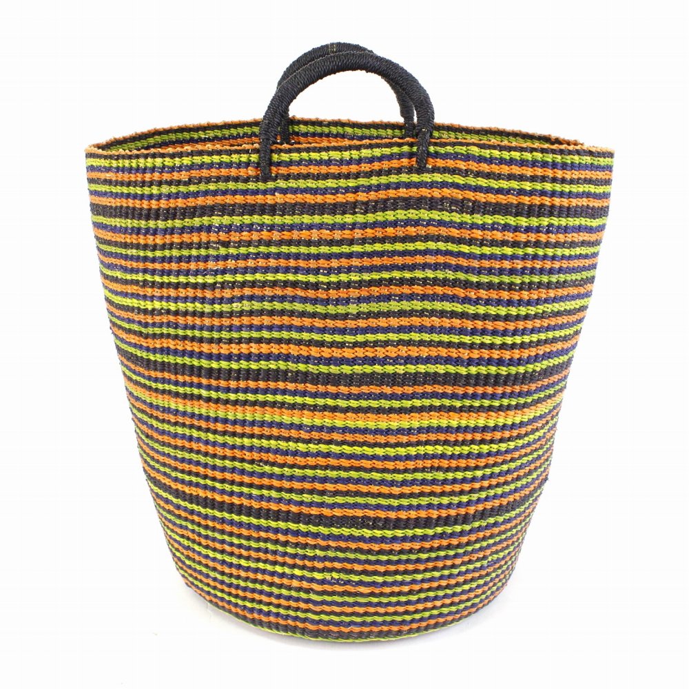 ニアリガバスケット 丸底 インテリア マルチストイプ 黒ハンドル