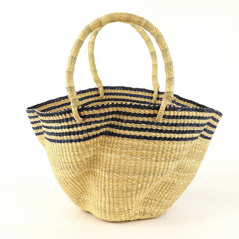 ボルガバスケット ウェイブ 上ストライプ 黒 23SS一点物 @21000→16800円