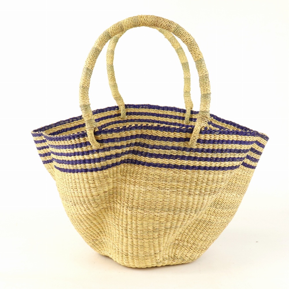 ボルガバスケット ウェイブ 上ストライプ 紫 23SS一点物 @21000→16800円