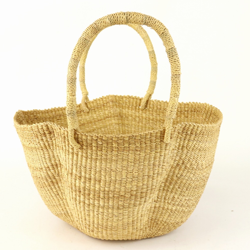 ボルガバスケット ウェイブ 単色 ナチュラル  23SS一点物 @21000→16800円