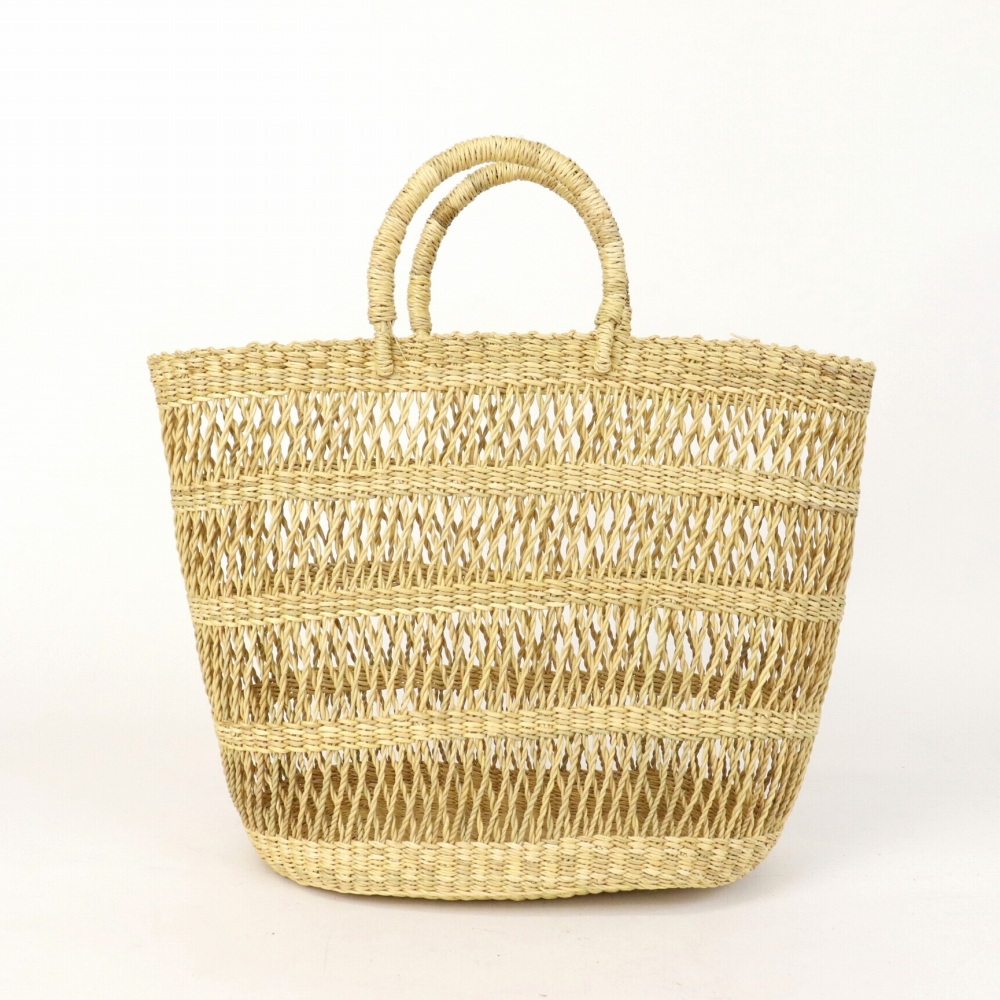 ボルガバスケット 太透かし 中 単色ナチュラル