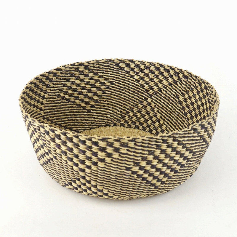 ボルガバスケット 平カゴ ナチュラル黒