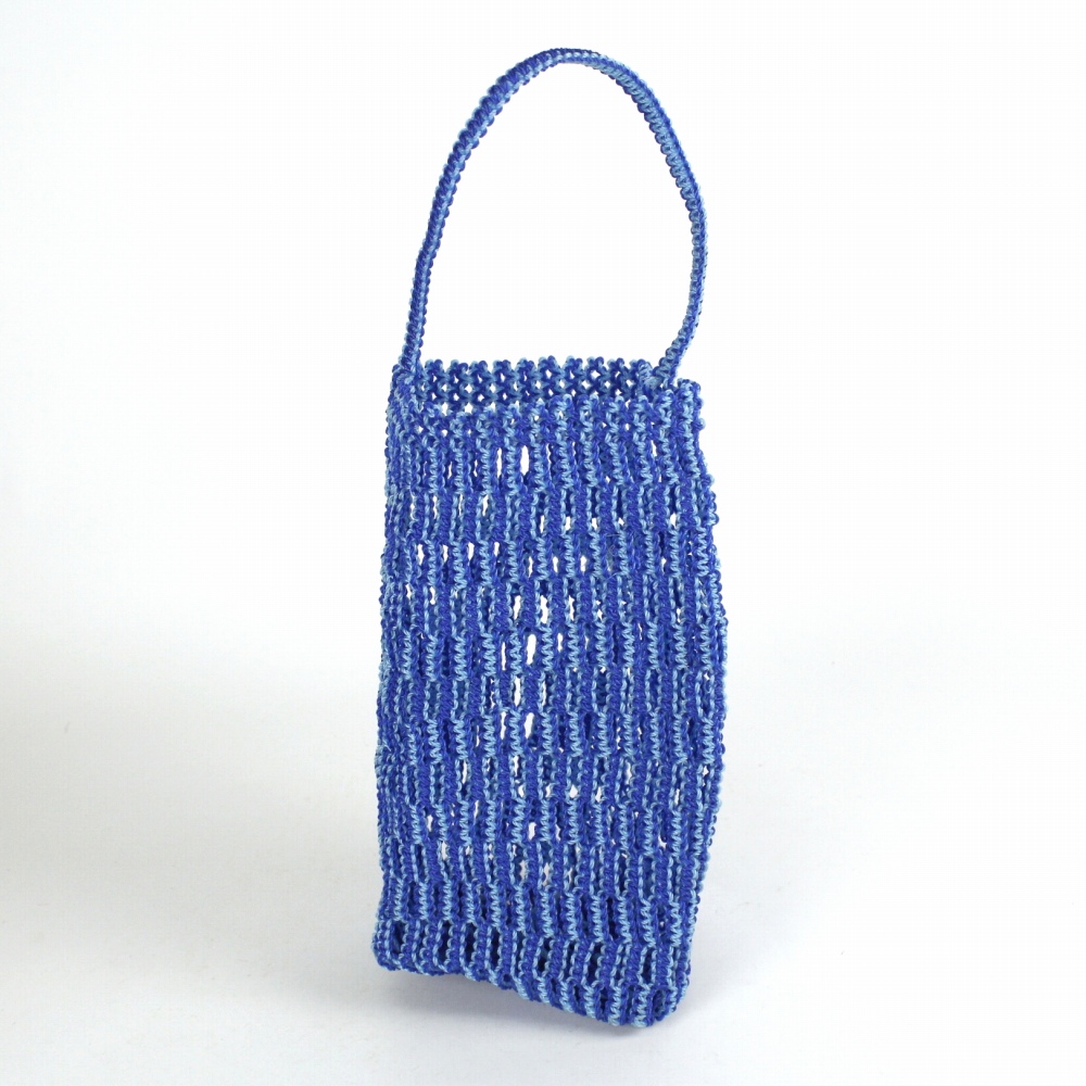 ナイロンバッグ 縦長 青水色 24SS一点物 @8000→6400