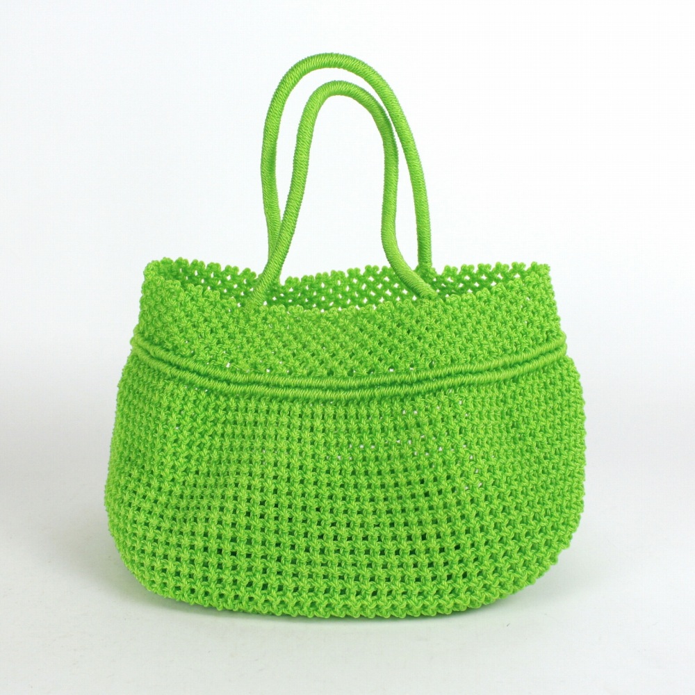 ナイロンバッグ ぼっこり 黄緑 24SS一点物 @8800→7040