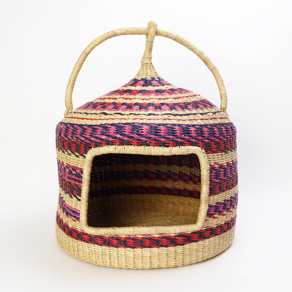 ニャリガバスケット 猫カゴ 縦長02　一点物