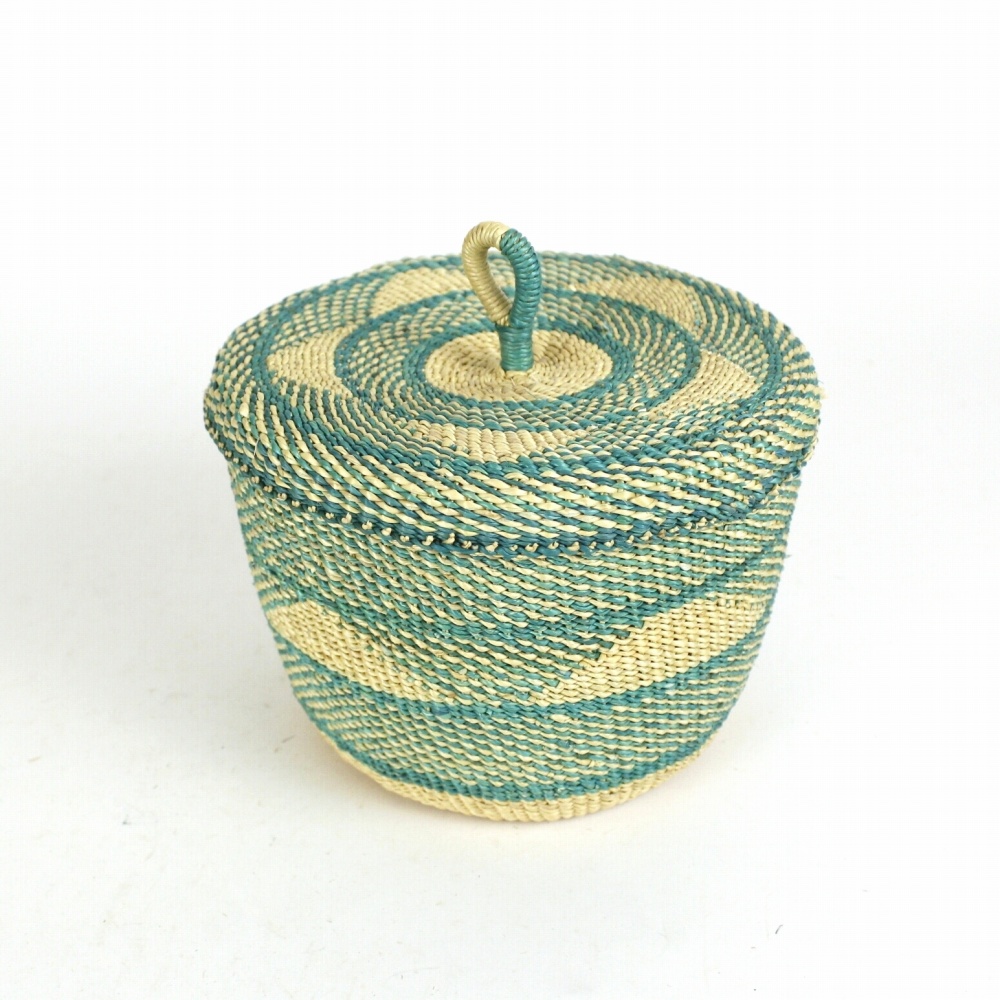 ボルガバスケット 蓋付き小物入れ 星柄 ナチュラルサックス 24SS一点物 @7500→6000