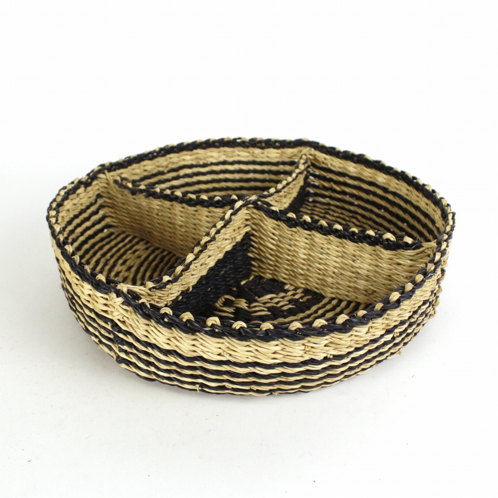 ボルガバスケット 区切りカゴ ナチュラル黒 24SS一点物 @11000→8800