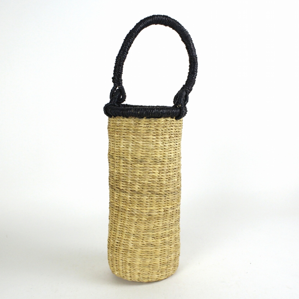 ボルガバスケット ワインボトルフォルダー カラー 黒 24SS一点物 @7500→6000