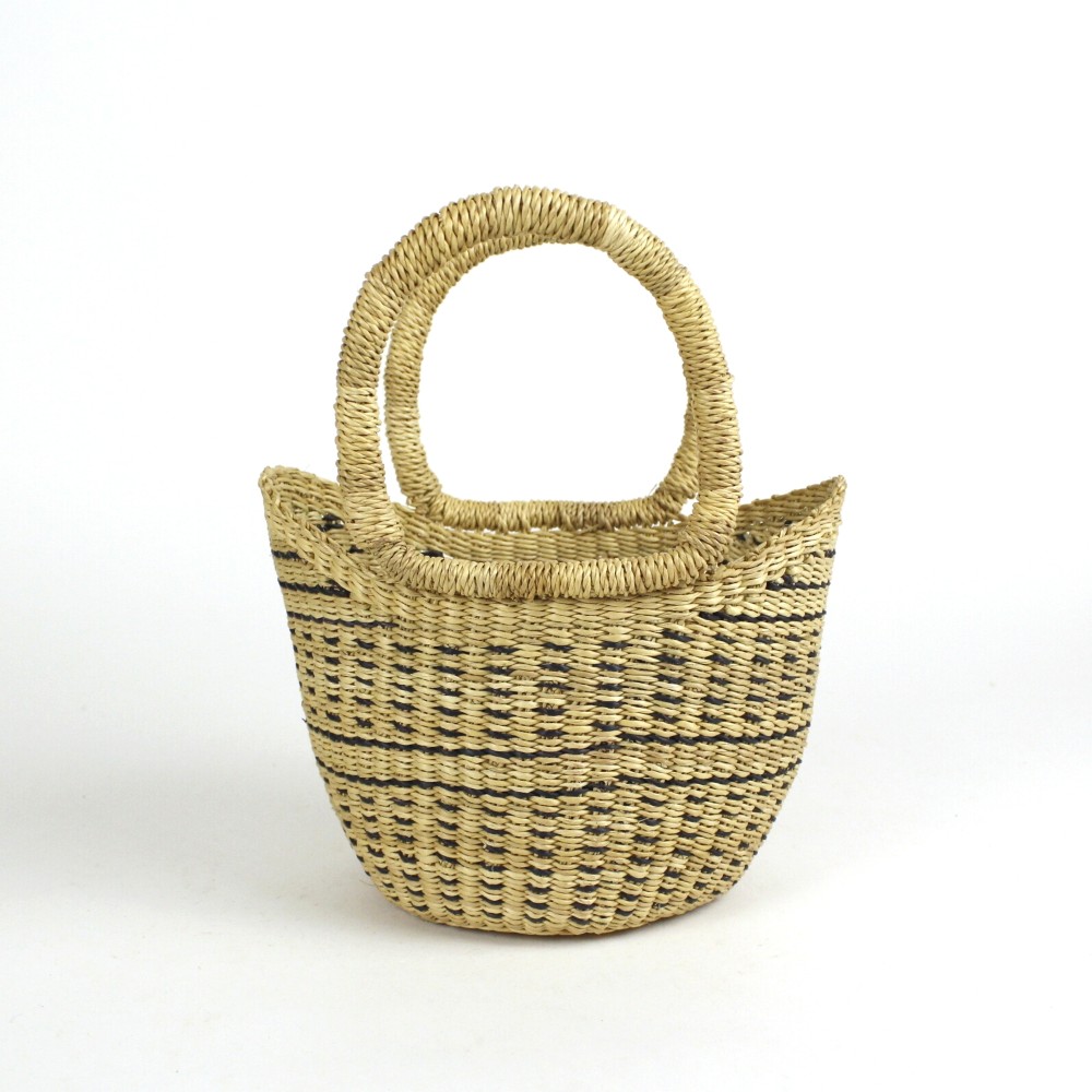 ボルガバスケット ニケフォルムミニカゴ ドット ナチュラル黒