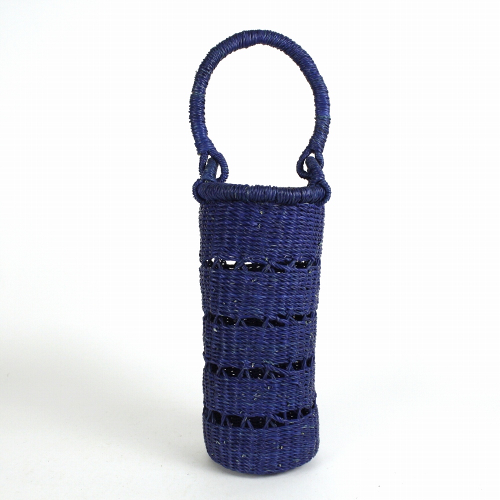 ボルガバスケット ワインボトルフォルダー 透かし 青 24SS一点物 @7500→6000