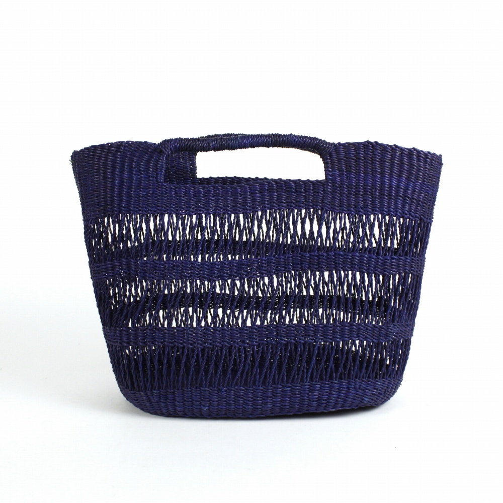 ボルガバスケット 楕円カゴ 透かし 黒 24SS一点物 @8800→7040